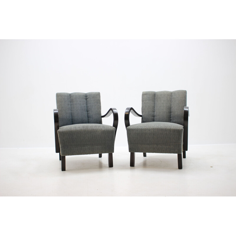 Pair of vintage Armchairs Art Deco Czechoslovakia 1930s