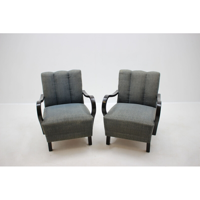 Pair of vintage Armchairs Art Deco Czechoslovakia 1930s