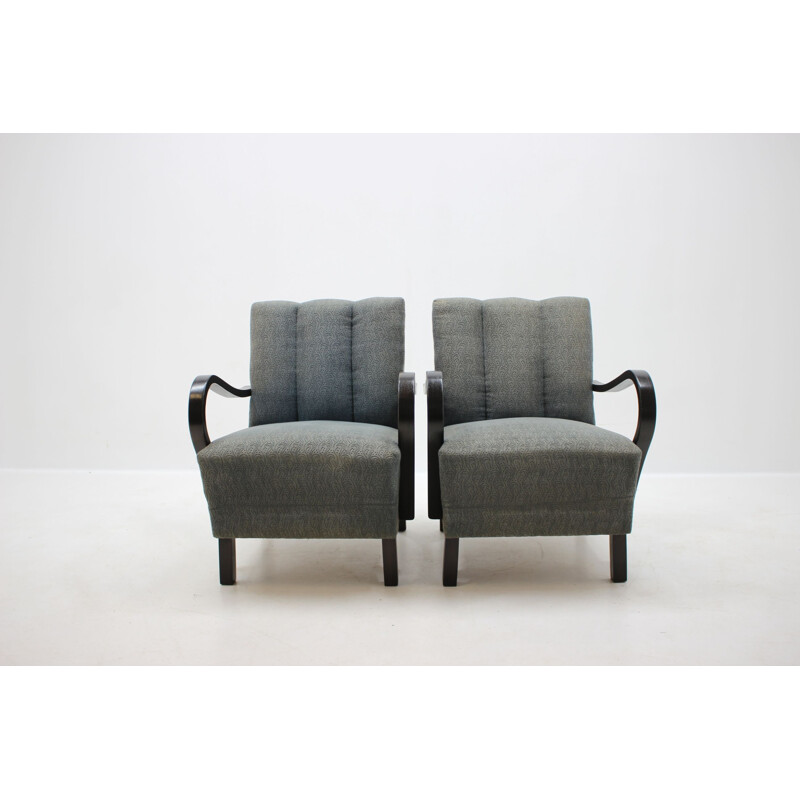 Pair of vintage Armchairs Art Deco Czechoslovakia 1930s