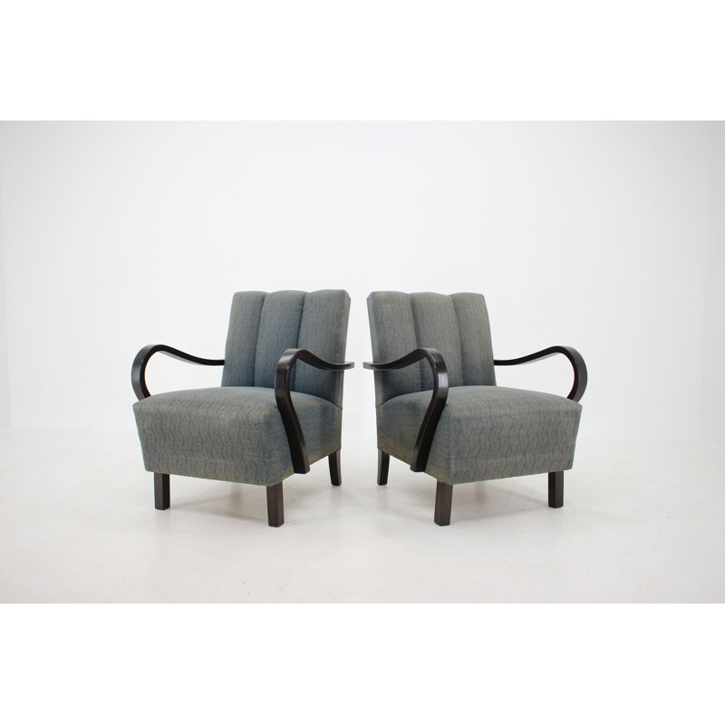 Pair of vintage Armchairs Art Deco Czechoslovakia 1930s