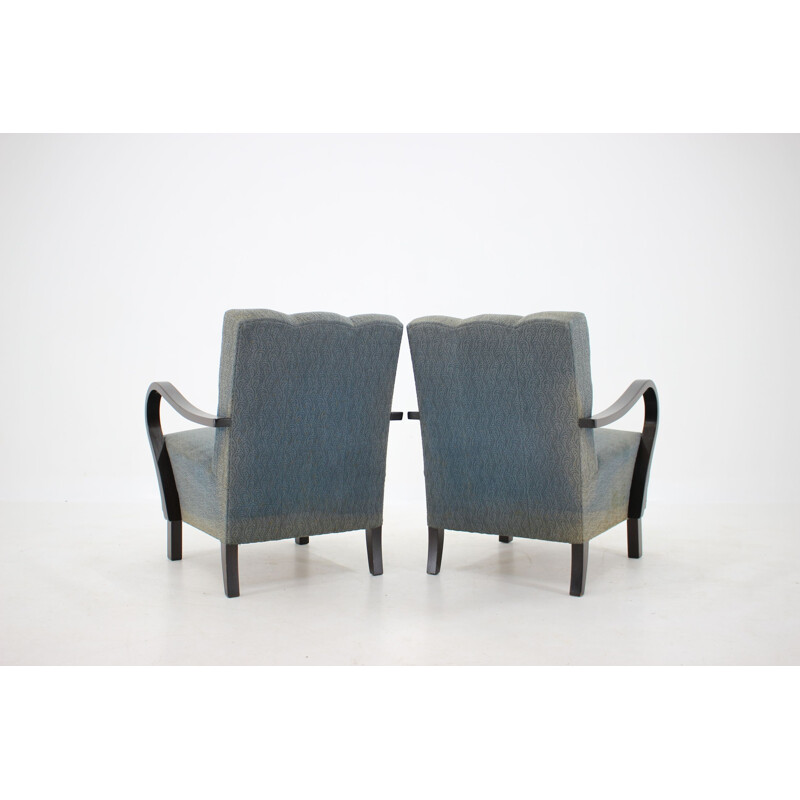 Pair of vintage Armchairs Art Deco Czechoslovakia 1930s