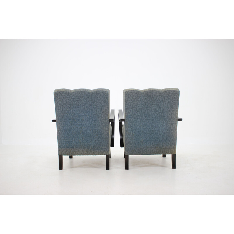 Pair of vintage Armchairs Art Deco Czechoslovakia 1930s