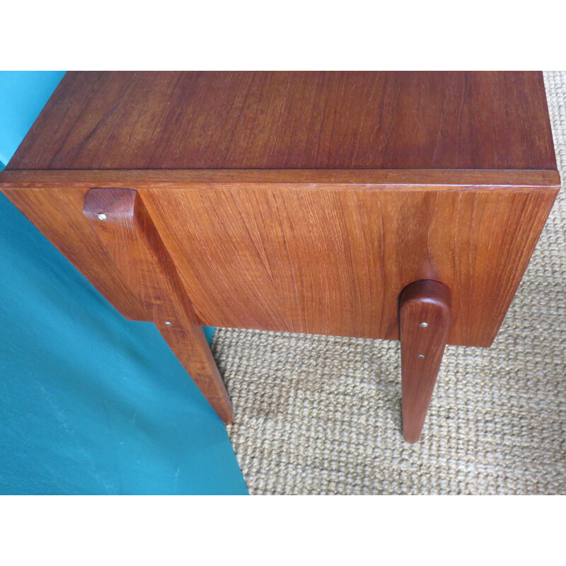 Chest of drawers or vintage teak console. Denmark 1955