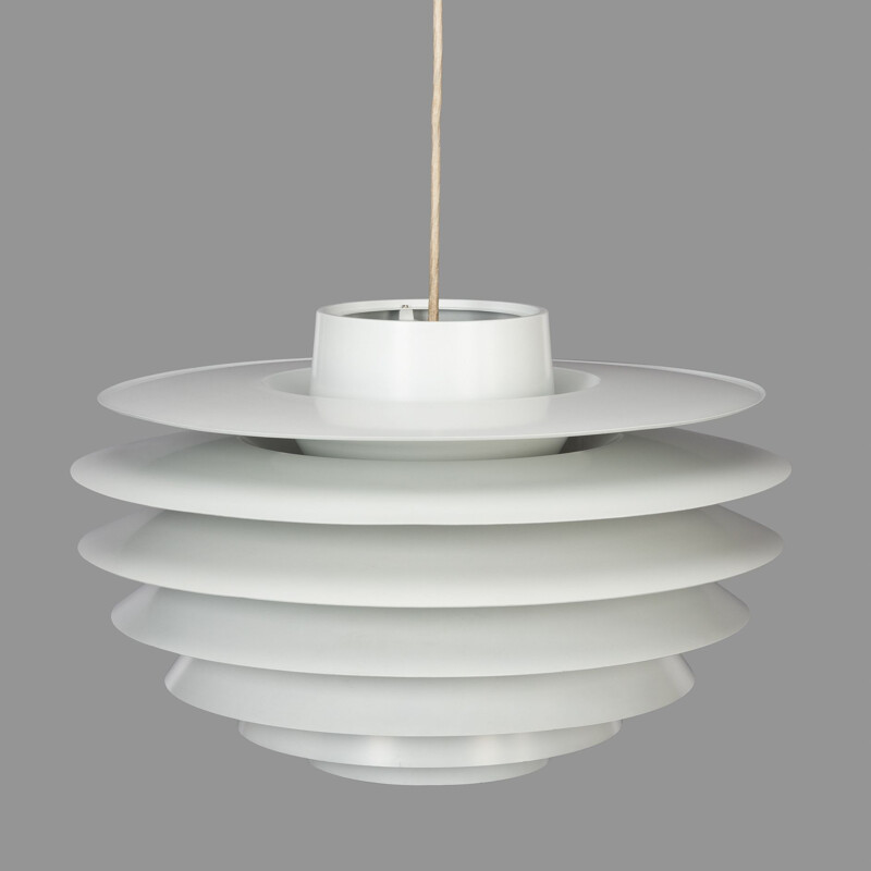 Vintage Big white Verona Pendant by Svend Middelboe for Nordisk Solar, 1960s