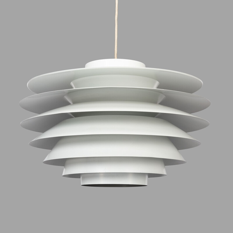 Vintage Big white Verona Pendant by Svend Middelboe for Nordisk Solar, 1960s