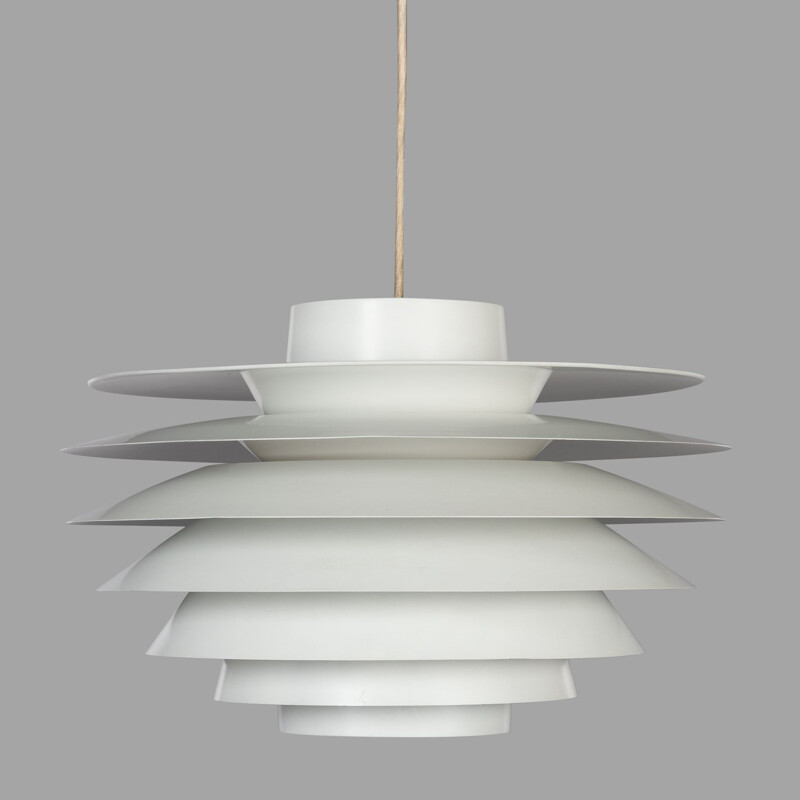 Vintage Big white Verona Pendant by Svend Middelboe for Nordisk Solar, 1960s