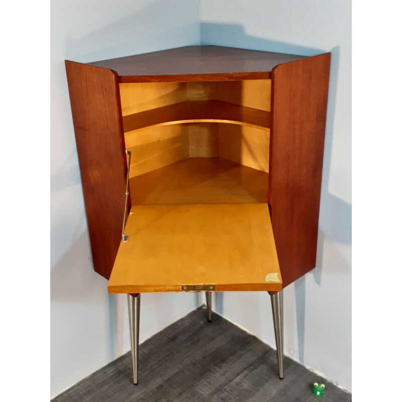 Teak Vintage Bar Corner Cabinet by Talgøs Møbelfabrikkk, Norwegian 1957