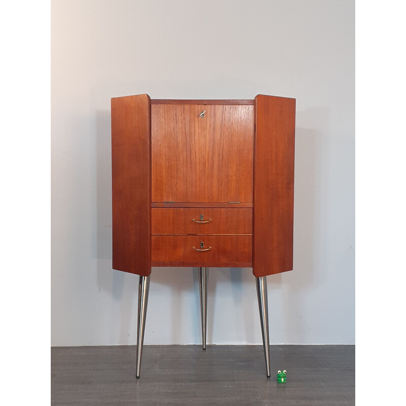 Teak Vintage Bar Corner Cabinet by Talgøs Møbelfabrikkk, Norwegian 1957