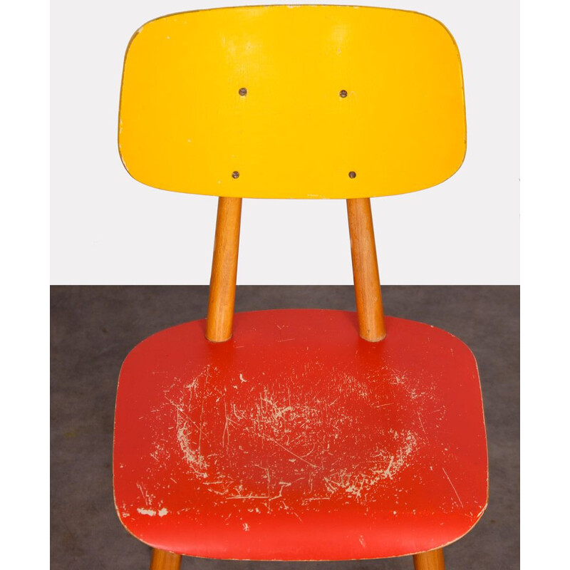 Chaise vintage en bois pour Ton tchèque 1960