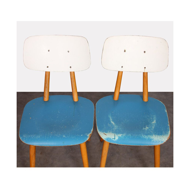 Pair of vintage wooden chairs, 1960