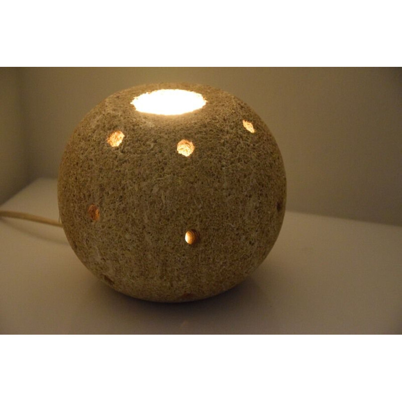 Vintage stone lamp, 1980