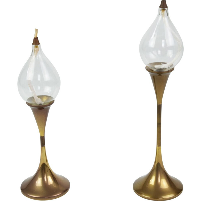 Pair of vintage candlesticks by F. Andersen, 1970