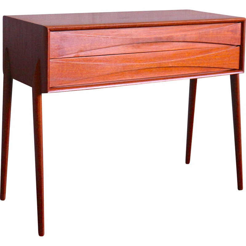 Mid Century Side Table with two drawers, Rimbert Sandholt for Glas & Trä 1960s