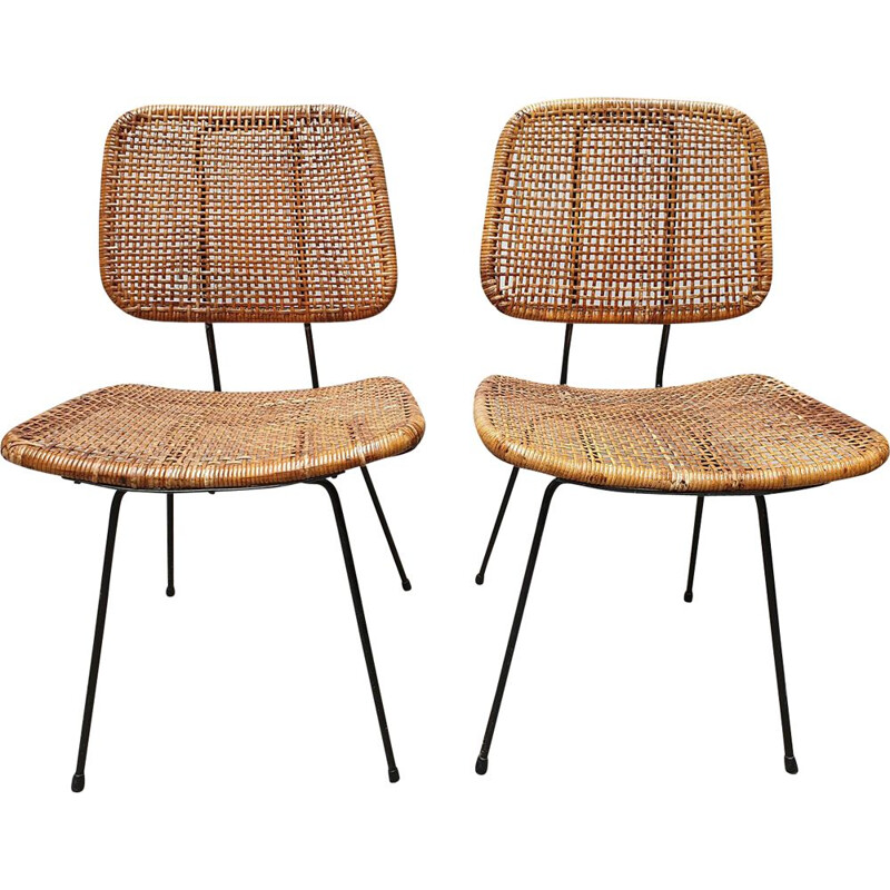 Paire de chaises vintage circa 1966