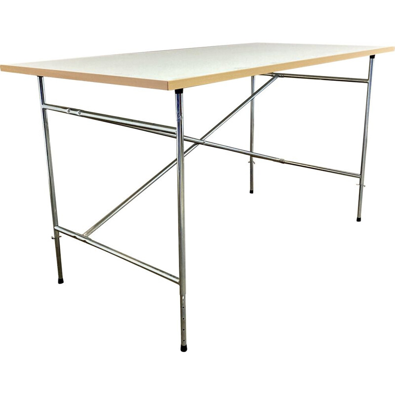 Vintage modular desk in Metal and wood Egon Eiermann