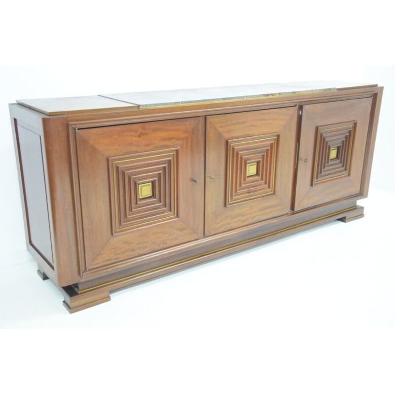 Vintage art deco mahogany sideboard by Maxime Old, 1930-1950