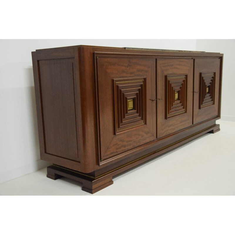 Vintage art deco mahogany sideboard by Maxime Old, 1930-1950