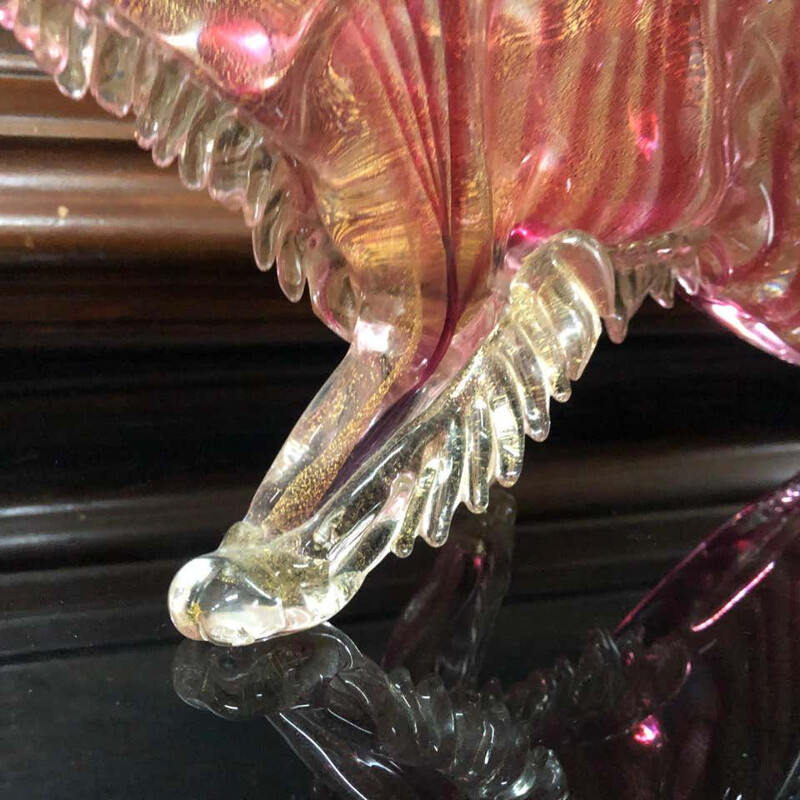 Sculpture vintage Tigre préhistorique en verre de Murano 1960