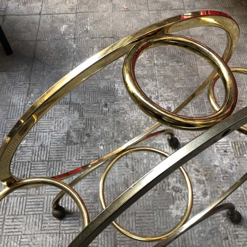 Mid-Century Brass Vase Holder circa  Italian 1960