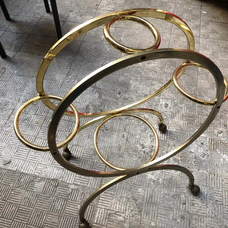 Mid-Century Brass Vase Holder circa  Italian 1960