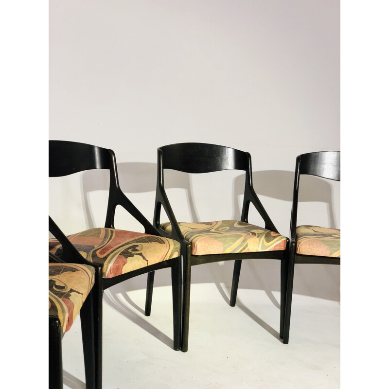 Suite of 4 vintage Baumann chairs 