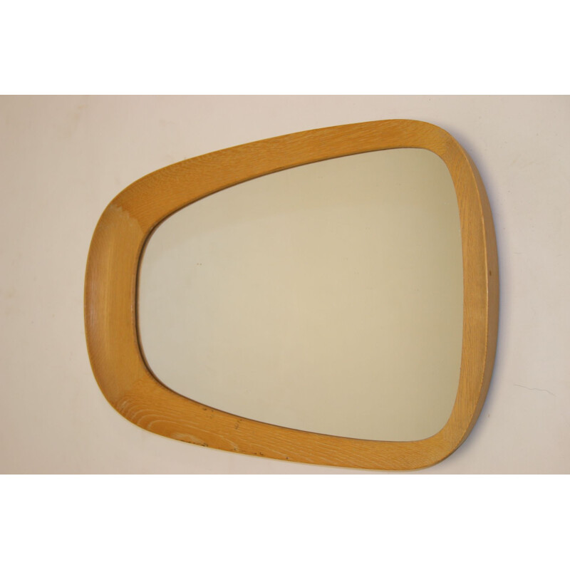 Vintage mirror marked with G&T Oak wood Swedish