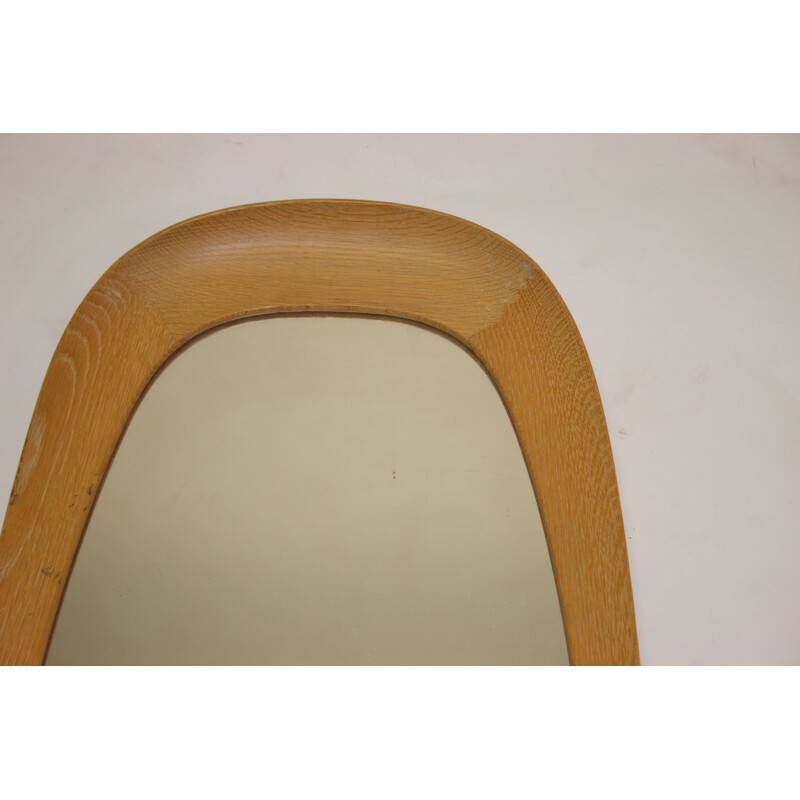 Vintage mirror marked with G&T Oak wood Swedish