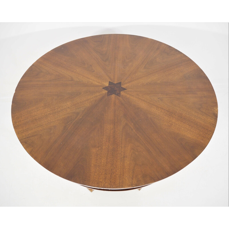 Vintage Dining Table walnut  Art Deco 1940s