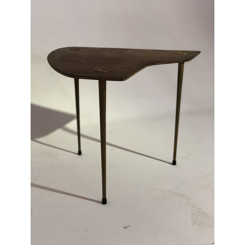 Vintage wooden tripod side table