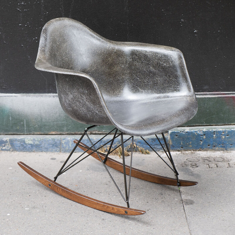 Rocking chair vintage Black de Charles & Ray Eames - Herman Miller 1953