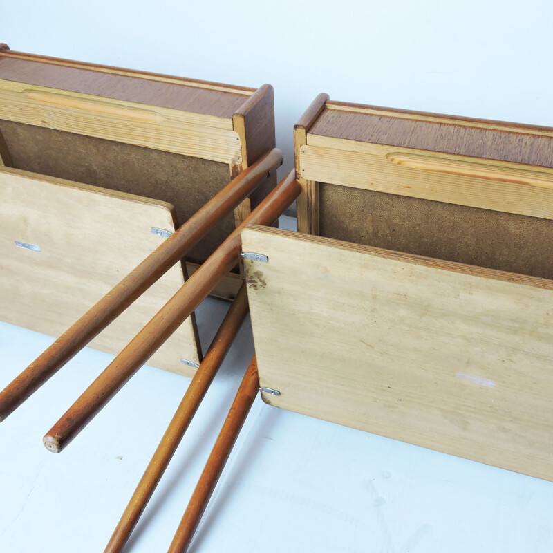 Pair of Mid-Century Teak Nightstands from Carlström & Co Möbelfabrik 1960