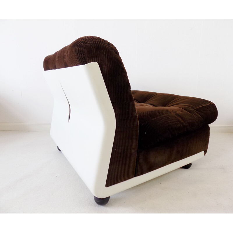 Set of 4 vintage brown loungechairs by Mario Bellini  C&B Amanta Italie