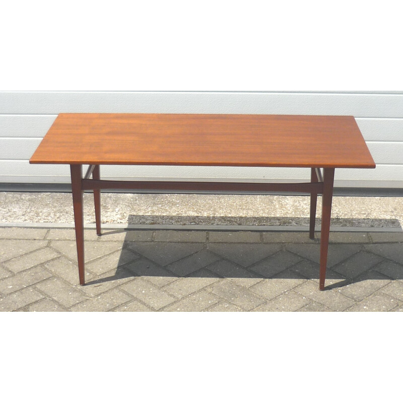 Scandinavian long coffee table in teak - 1950s