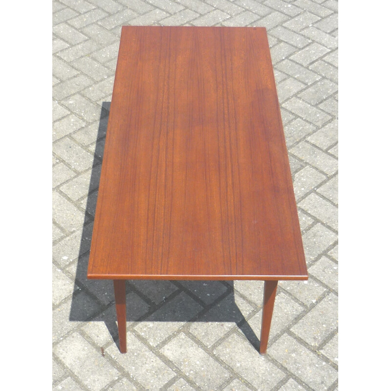 Scandinavian long coffee table in teak - 1950s