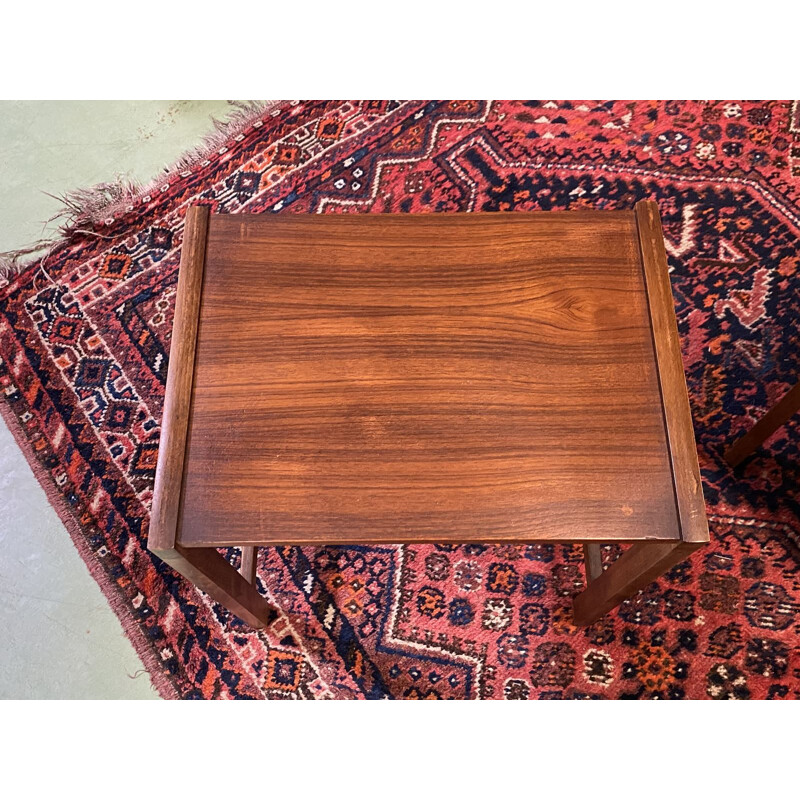 Vintage mahogany nesting tables 1970