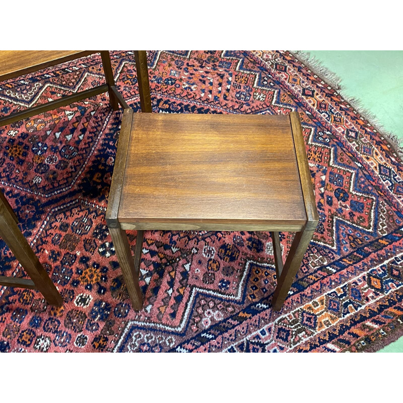 Vintage mahogany nesting tables 1970