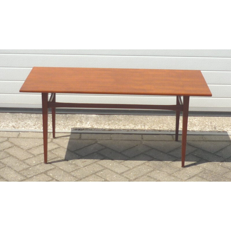 Scandinavian long coffee table in teak - 1950s