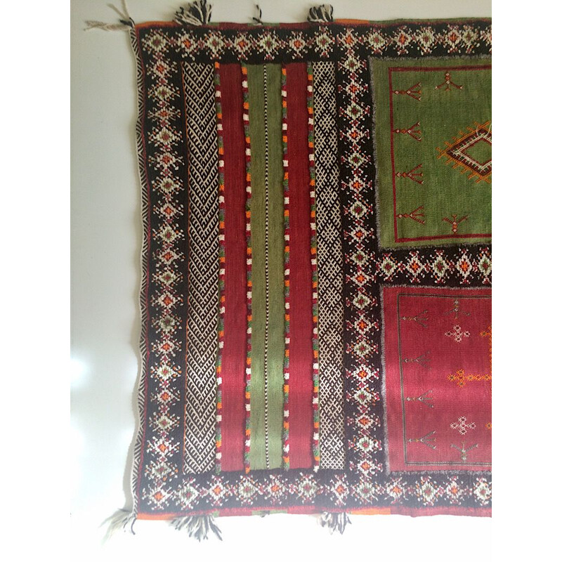 Vintage Berber kilim carpet 110x210cm