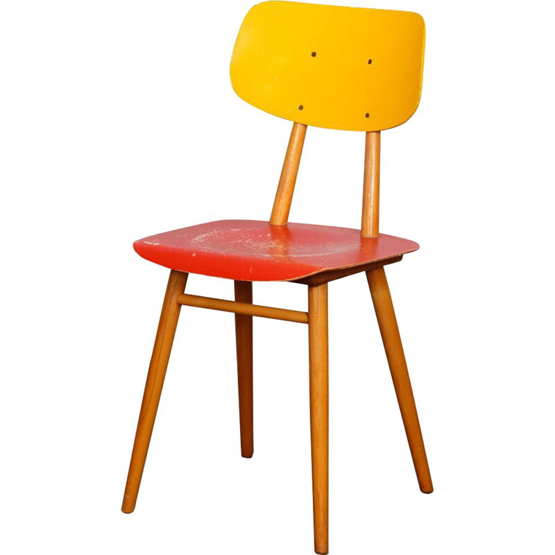 Vintage wooden chair for Czech Ton 1960