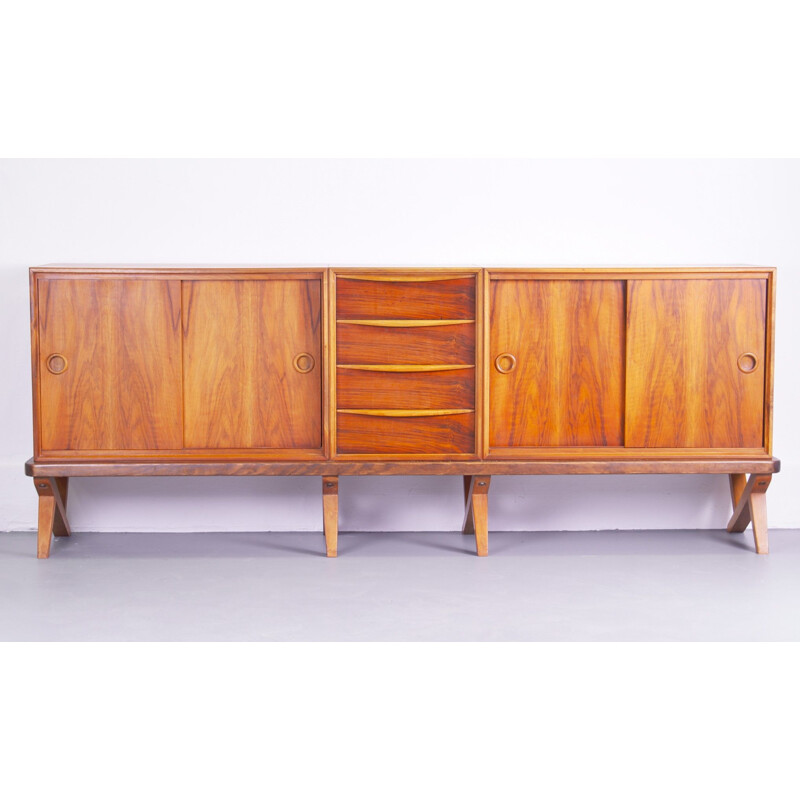 Vintage Walnut Sideboard Rudolf Glatzel for Fristho 1956