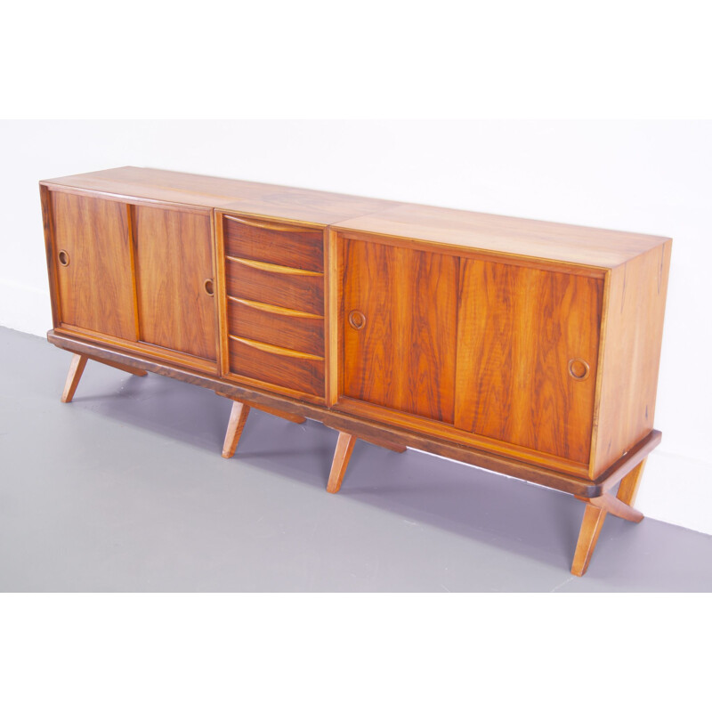 Vintage Walnut Sideboard Rudolf Glatzel for Fristho 1956