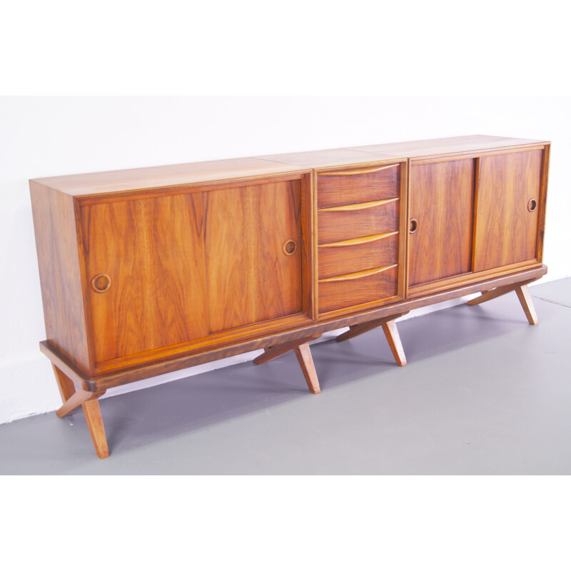 Vintage Walnut Sideboard Rudolf Glatzel for Fristho 1956