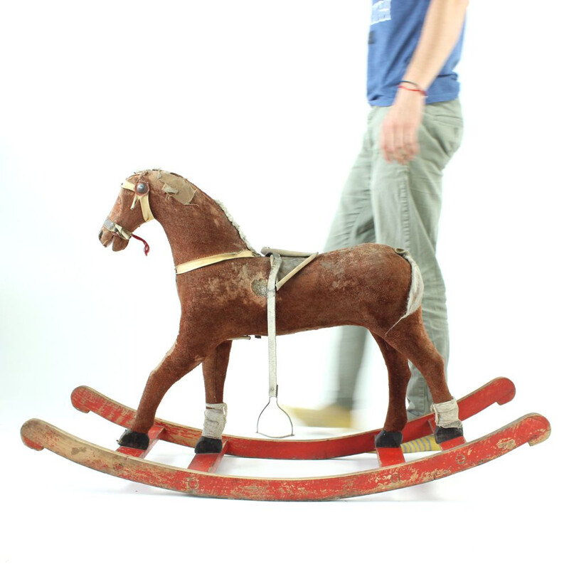 Vintage rocking horse, Czechoslovakia 1930