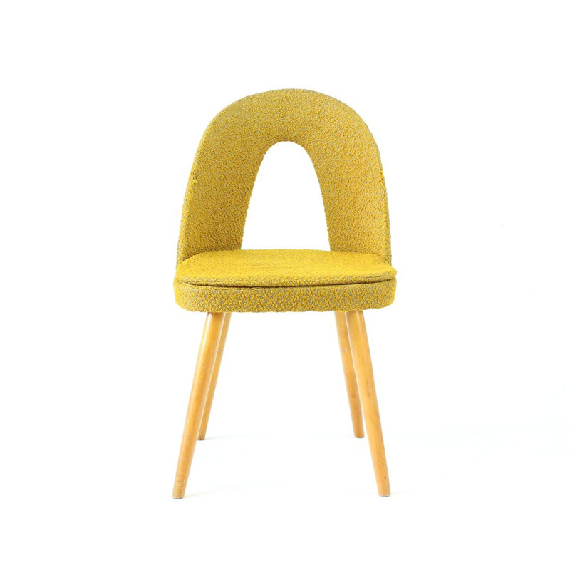 Midcentury Chair by Tatra in Gold Fabric, Antonin Suman, Czechoslovakia 1960s