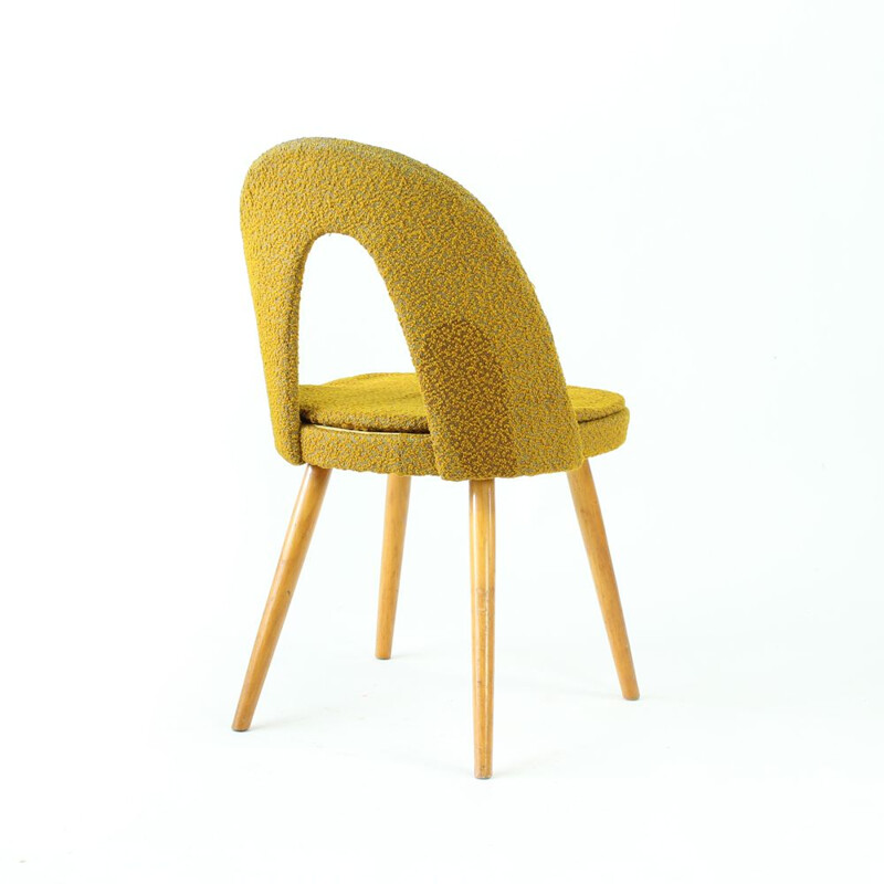 Midcentury Chair by Tatra in Gold Fabric, Antonin Suman, Czechoslovakia 1960s