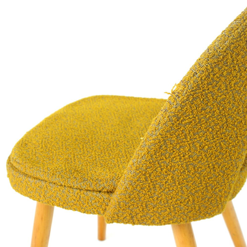 Midcentury Chair by Tatra in Gold Fabric, Antonin Suman, Czechoslovakia 1960s