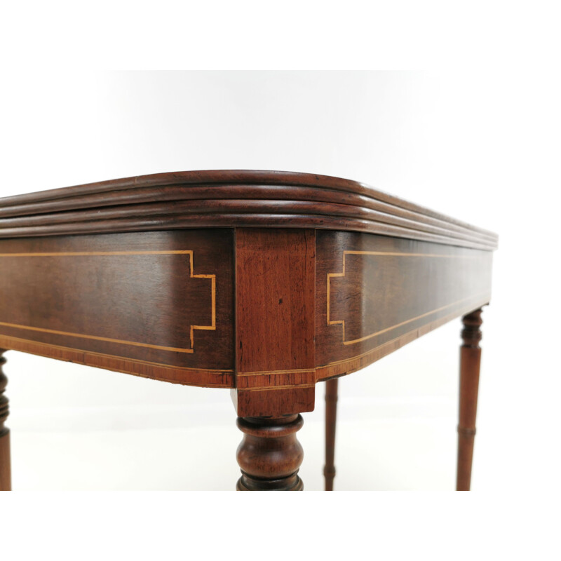 Table de salon ou bureau vintage en acajou britannique du XIXe siècle