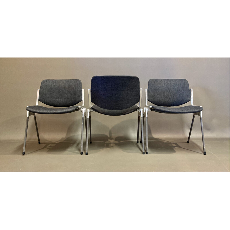 Set of 6 vintage Giancarlo Piretti chairs for Castelli