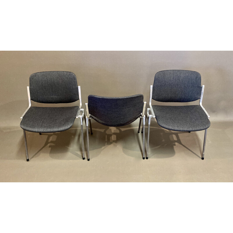 Ensemble de 6 chaises vintage Giancarlo Piretti pour Castelli