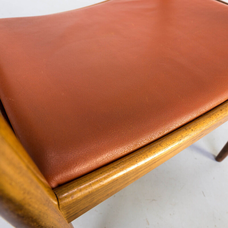 Vintage Rosewood and leather chair for Bramin 1960